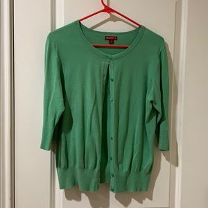 Green cardigan